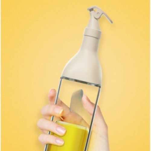 Glass condiment bottle with - condiment,