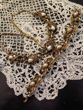 Vintage 50s American Jewelry Coro Craft  Bracelet + Necklace