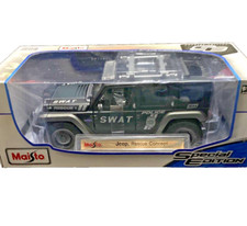 Jeep Rescue Concept Nero SWAT Polizia Boxato Maisto 1:18 pressofuso