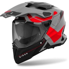CASCO MOTO INTEGRALE FIBRA DUAL AIROH COMMANDER 2 REVEAL RED FLUO  MATT TG L