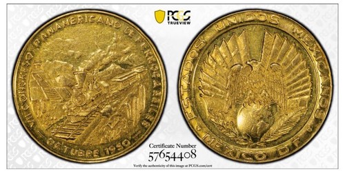 1950 medaglia oro messico - 1950, d'oro