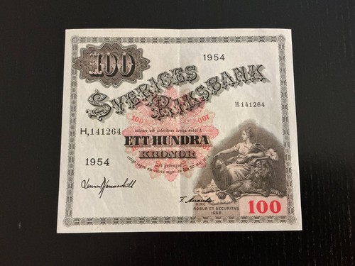 Svezia 100 corone 1954 - , au
