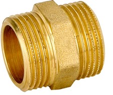 2 PEZZI - NIPPLES OTTONE DA 1"