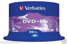 50 DVD+R VERBATIM 16X vergini MATT SILVER Advanced Azo + stock offerta 43550