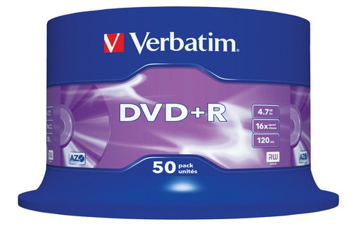 Dvd verbatim 16x - dvd+r, vergini