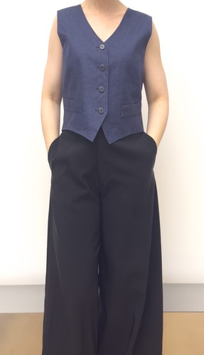 Gilet lino team - di,