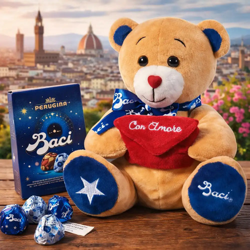Perugina baci peluche orso - peluche, blu