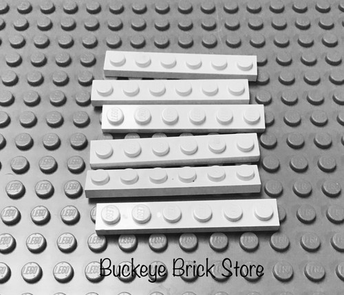 Lego sei piastre bianche - bianche, 1x6