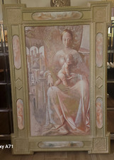 Elvio Marchionni "Maternità rosa" quadro litografia e serigrafia