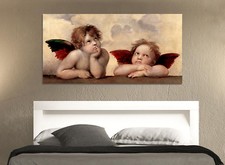 Quadro Moderno Stampa solo Tela cm.120x60 Angeli Raffaello Arte Arredo Casa 
