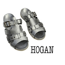 Hogan authentic silver slip on