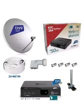 KIT SATELLITARE HD TIVÙSAT + DECODER + PARABOLA 45CM + LNB+20 MT CAVO+SUPPORTO 