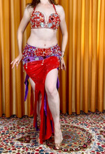 Belly Dance Egyptian Costume, Costume professionale egiziano Danza del Ventre