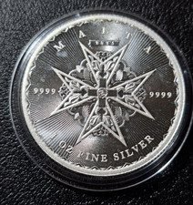 1 oncia argento  999,9/1.000 - Malta 5 Euro -2023 -fdc