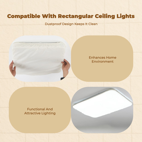 Paralume quadrato soffitto