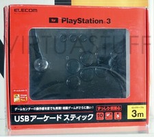 ELECOM ARCADE STICK BLACK, 10 TASTI, CONTROLLER PLAYSTATION 3, PS3 JAPAN MARKET!