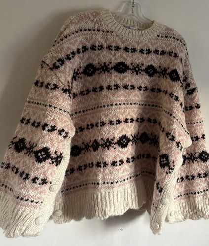 Zara rosa nero beige maniche - beige,