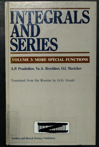 Integrals and series volume - integrals,
