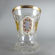 Bicchiere Vetro, Boemia, Smalto, Inciso a Mano, Um 1880 -1900 AL85