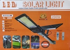 lampione stradale solare 200W