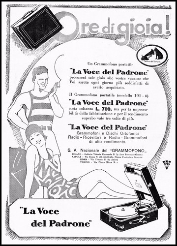 Pubblicita 1930 grammofono da - grammofono,