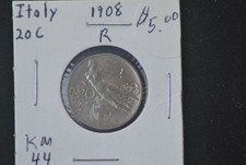 Italy 20 Centesimo 1908 R We