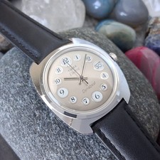 Orologio uomo vintage Timex Dynabeat quadrante telefono 1975 revisionato cinturino nuovo, cristallo