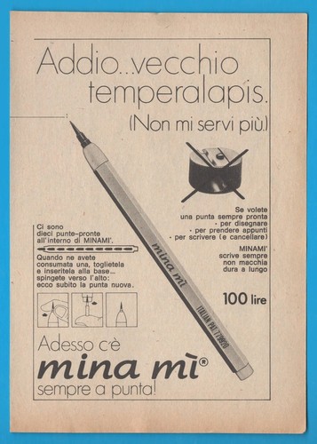 Minamì matita anno 1974 - matita,