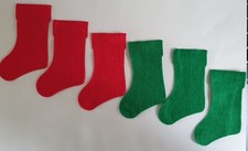 6 x Feltro Calza Natalizia