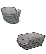 CESTINO Cesto  Bici Anteriore + Posteriore Completo Di Piastre Fissaggio Nero