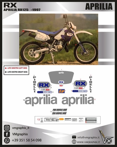 Aprilia 125 1997 argento - aprilia, rx