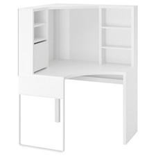 Scrivania angolare Ikea Micke bianco usata