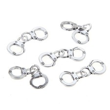 Fit DIY Bracciale Manette Vintage Charm Pendente 30*10MM Argento 10pz Libertà