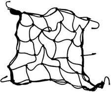 RETE RETINA ELASTICA RAGNO PORTA PACCHI CASCO CODONE NERA per MOTO CUSTOM