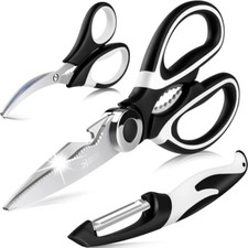 Forbici Cucina con Pelapatate e Sbuccia Gamberi, Pizza Noci Patate Verdere Mela