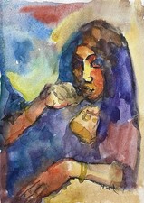 Acquerello figurativo astratto