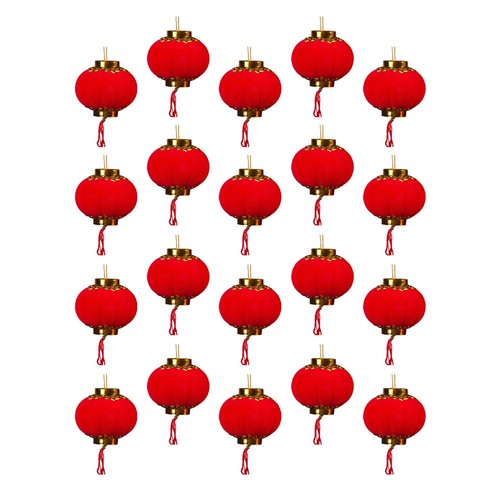 20pcs piccole lanterne rosse - ,