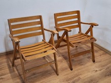 Coppia di Sedie Pieghevoli Foldes in Wood - Carlo Hauner per Reguitti, Italia