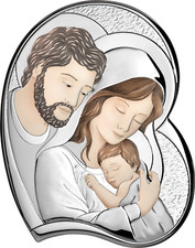 QUADRO SACRO CAPOLETTO SACRA FAMIGLIA ATELIER ARGENTO  Cm.17x21 M 1046