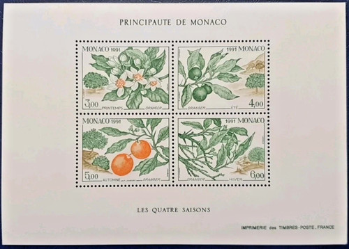 Monaco 1991 frutti arance - 1991,
