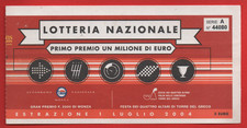 BIGLIETTO LOTTERIA DI MONZA