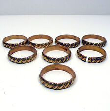 Lotto 8 anelli deco' ottone