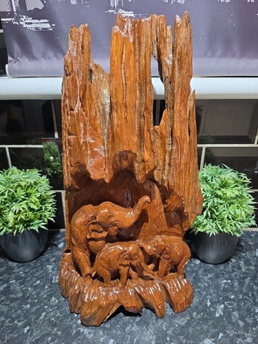 Solid wooden carving sculpture - solid,