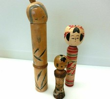 Set di 3 bambole in legno