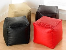 Pouffè cubo in finta pelle /