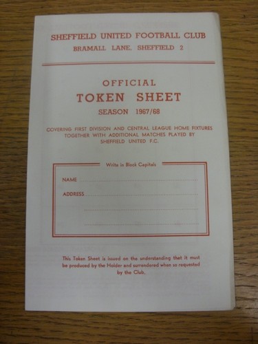 1967 1968 sheffield - 1967/1968, united