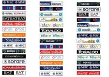 SUBBUTEO NEWS !! NAPOLI 42 ADESIVI SPONSOR & PARTNERS per TRIBUNA GRADINATA