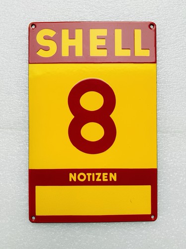 Targa smaltata shell numero - targa,