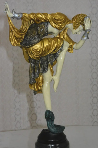 Statua donna bronzo danzatrice - donna,