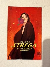 Cartolina illustratori pubblicitaria Strega - Marcello Dudovich - Riproduzione